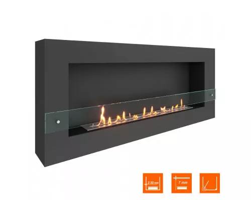 Биокамин SteelHeat WALL GRAND 1500 черный Биокамин SteelHeat WALL GRAND 1500 черный